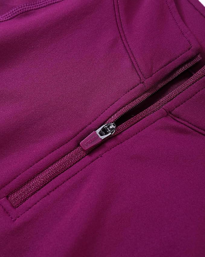 AUROLA Influence Workout Jacket for Women, Half Zip Cropped Slim Fit Long Sleeve Yoga Jackets Athletic Top with Thumb Holes