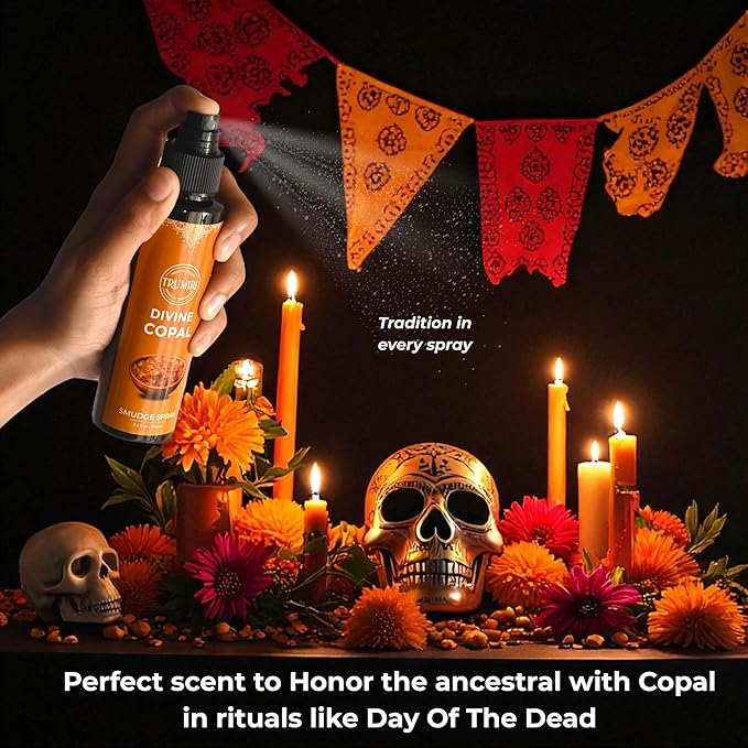 Copal Smudge Spray for Negative Energy Cleansing of Home - Non Toxic Body Mist Made with Copal Essential Oil - Natural Room Spray and Air Freshener