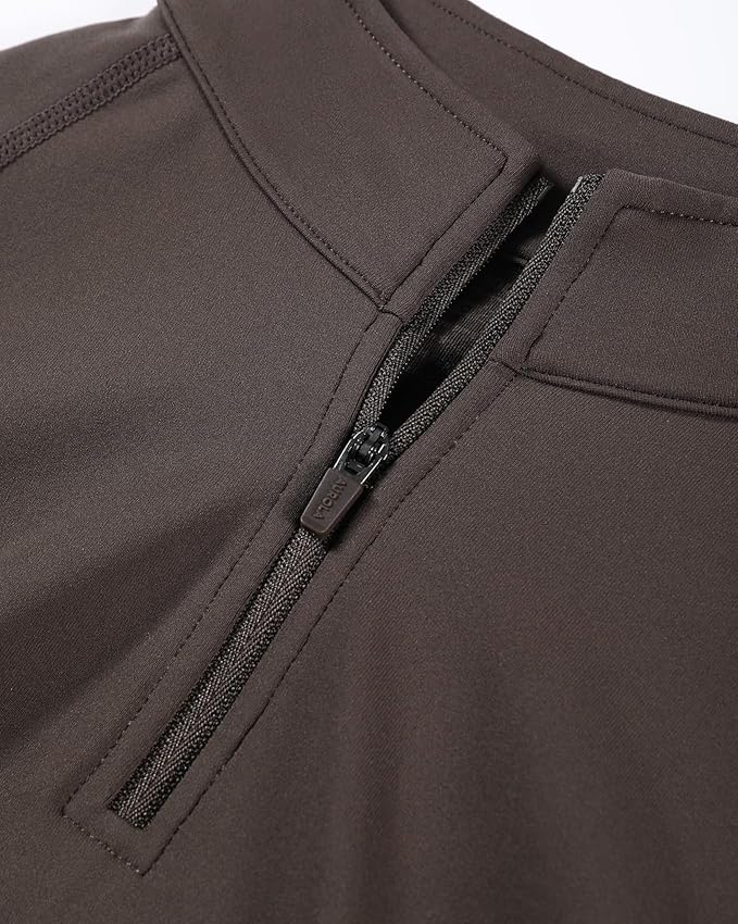 AUROLA Influence Workout Jacket for Women, Half Zip Cropped Slim Fit Long Sleeve Yoga Jackets Athletic Top with Thumb Holes