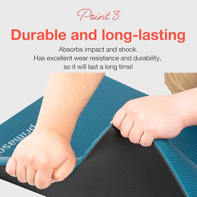 PRIMASOLE Yoga Mat Eco-Friendly Material 1/2 inch Non-Slip Yoga Pilates Fitness at Home & Gym 4 Colors with Carrying Case & Strap