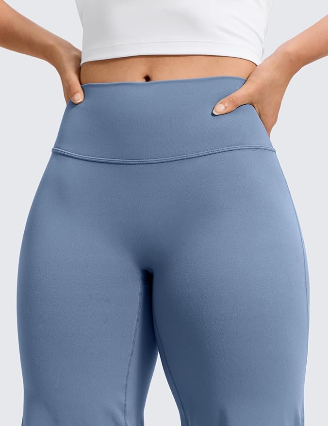 CRZ YOGA Softretch No Front Seam Wide Leg Pants 28''/ 30''/ 32" for Women - High Waist Yoga Lounge Buttery Soft Comfy Casual