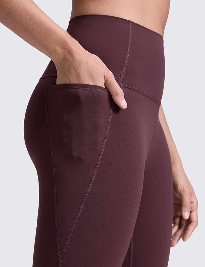 CRZ YOGA Butterluxe Workout Leggings Pockets 28'' - High Waisted Gym Womens Yoga Pants Running Buttery Soft