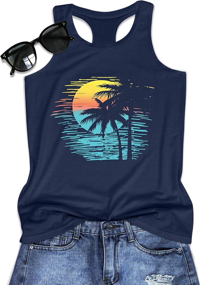 JILUVIN Tank Tops for Women Racerback Summer Sleeveless Casual Graphic Basic Top Shirts 2026