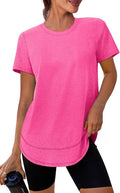 XIEERDUO Womens Workout Tops Short Sleeve Shirts Quick Dry Outfits for Hiking Running S-3XL