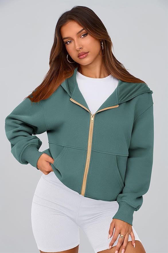 PRETTYGARDEN Hoodies for Women Sweatshirt Zip Up Hoodie Fall Fashion 2026 Trendy Long Sleeve Jackets Winter Clothing Outfits