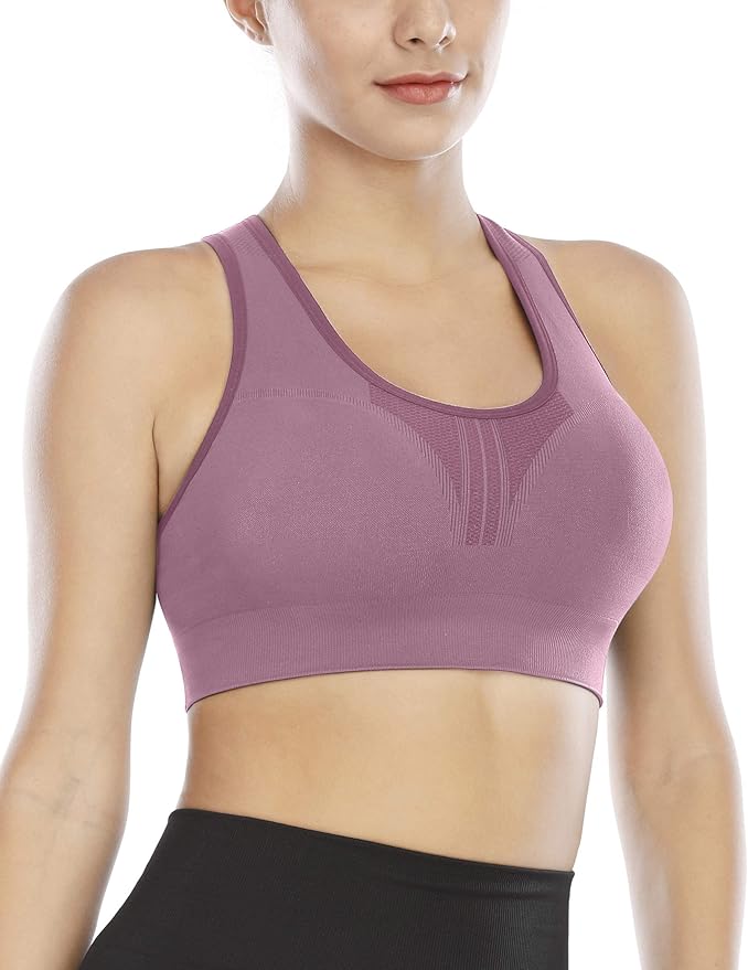 Heathyoga High Impact Sports Bras for Women High Support Padded Sports Bra Pack Racerback Bras for Women Workout Bra Sets