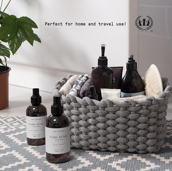 Muse Apothecary Flush Ritual - Aromatic & Refreshing Toilet Spray, Use Before You Go, 4 oz, Infused with Natural Essential Oils - Aloe + Eucalyptus + Lavender