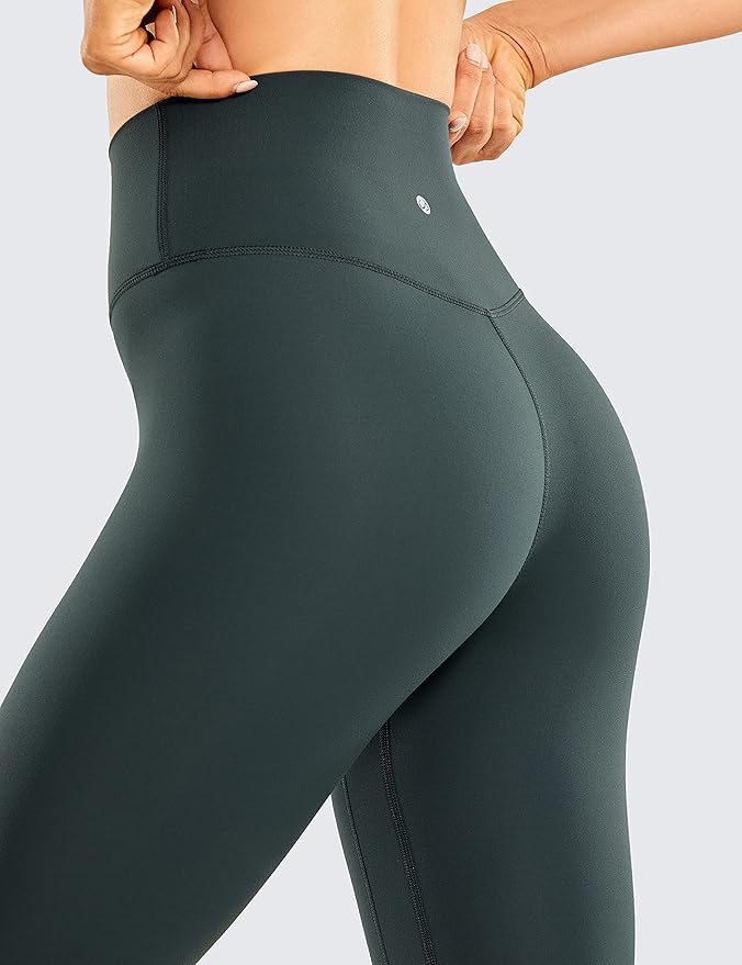 CRZ YOGA Brushed Naked Feeling Workout Leggings 25" - High Waisted Gym Compression Tummy Control Womens Yoga Pants