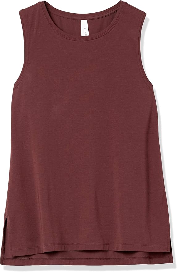 Amazon Essentials Women's Soft Cotton Relaxed-Fit Workout Tank Top (Available in Plus Size)