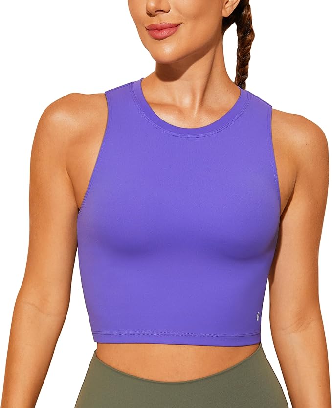 Natural Feelings Nudi Sports Bras for Women Removable Padded Yoga Tank Tops Sleeveless Fitness Workout Crop Tops