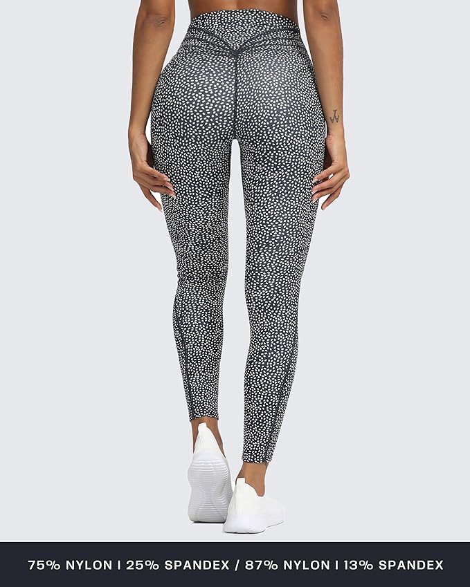 Aoxjox High Waisted Workout Leggings for Women Trinity Yoga Pants 26.5"