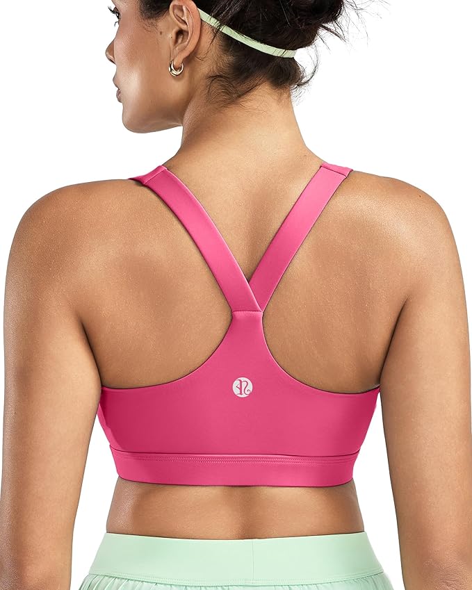 RUNNING GIRL Sports Bras for Women, Molded Cup High Impact Sports Bra Workout Bras for Women High Support Racerback