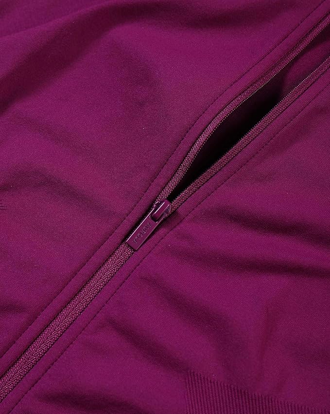 AUROLA Influence Athletic Workout Jacket for Women, Lightweight Slim Fit Full Zip Running Yoga Sports Jacket with Thumb Holes