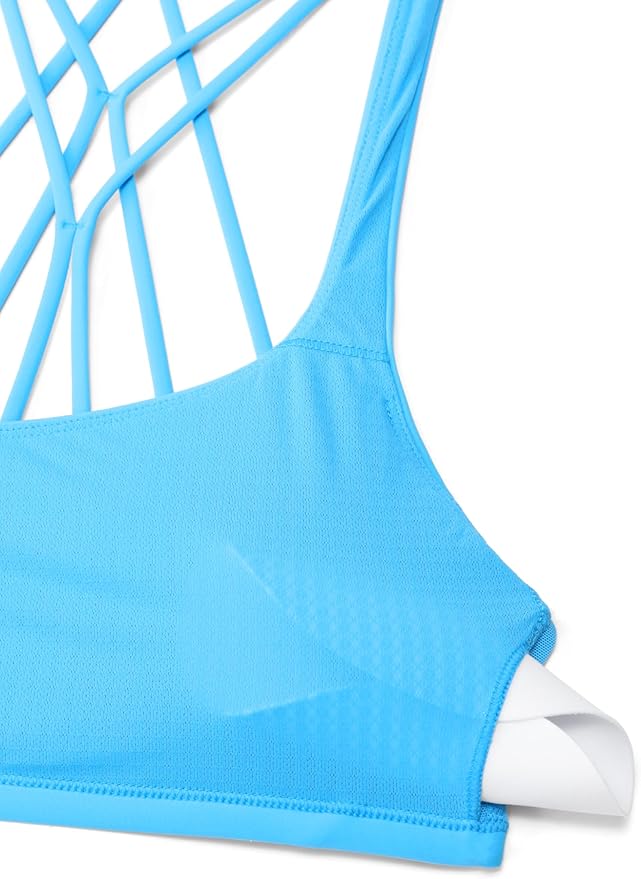 CRZ YOGA Womens Naked Feeling Criss Cross Sports Bra - Strappy Back Padded Medium Support Wireless Gym Cami Workout Yoga