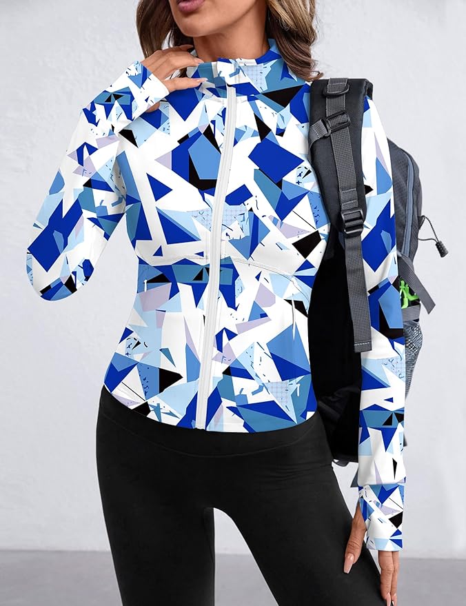 Avoogue Women Lightweight Active Jacket Full Zip Workout Running Yoga Athletic Outerwear with Pockets