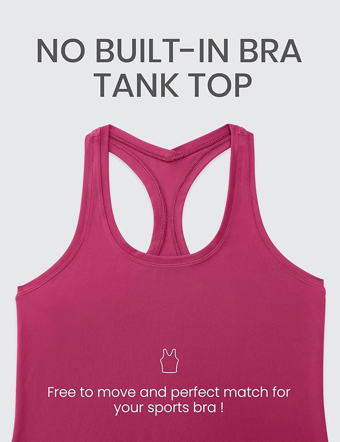 CRZ YOGA Butterluxe Racerback Tank Tops for Women - Yoga Workout Casual Gym Athletic Camisole Tight Sleeveless Shirts