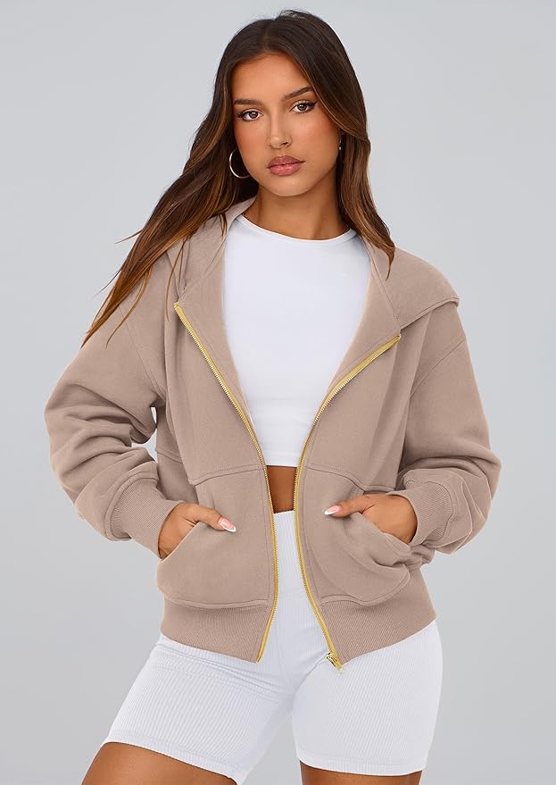 PRETTYGARDEN Hoodies for Women Sweatshirt Zip Up Hoodie Fall Fashion 2026 Trendy Long Sleeve Jackets Winter Clothing Outfits