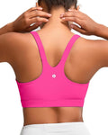 RUNNING GIRL Sports Bra for Women, Molded Cup High Impact Sports Bras for Women with Sewn in Pads