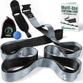Stretch Strap with Loops Physical Therapy - Full Body Exercise Straps for Stretching with Detachable Foot - Leg & Calf Stretcher for Plantar Fasciitis, Physical Therapy, Pain Relief, and Flexibility