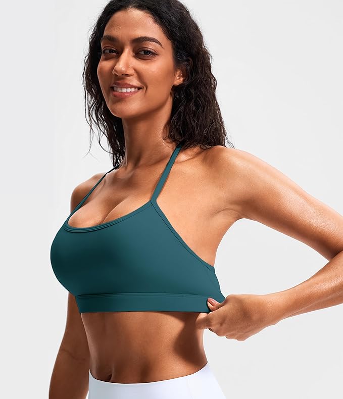 JOYSPELS Comfy Racerback Sports Bras for Women with Removable Pads Luxury Dupe for Workout & Daily Use, A-C Cups
