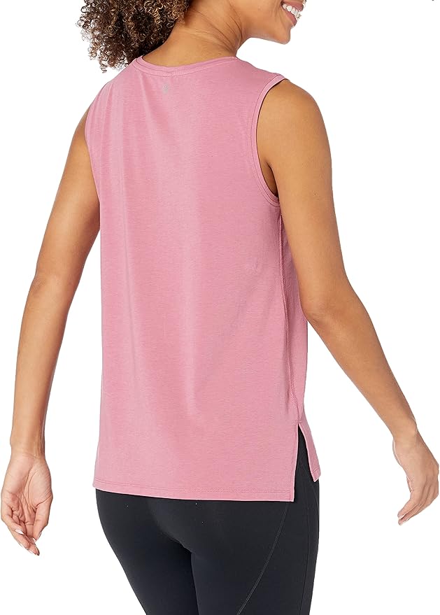 Amazon Essentials Women's Soft Cotton Relaxed-Fit Workout Tank Top (Available in Plus Size)