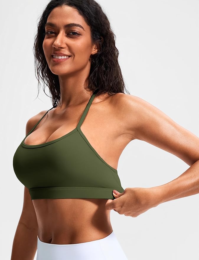 JOYSPELS Comfy Racerback Sports Bras for Women with Removable Pads Luxury Dupe for Workout & Daily Use, A-C Cups