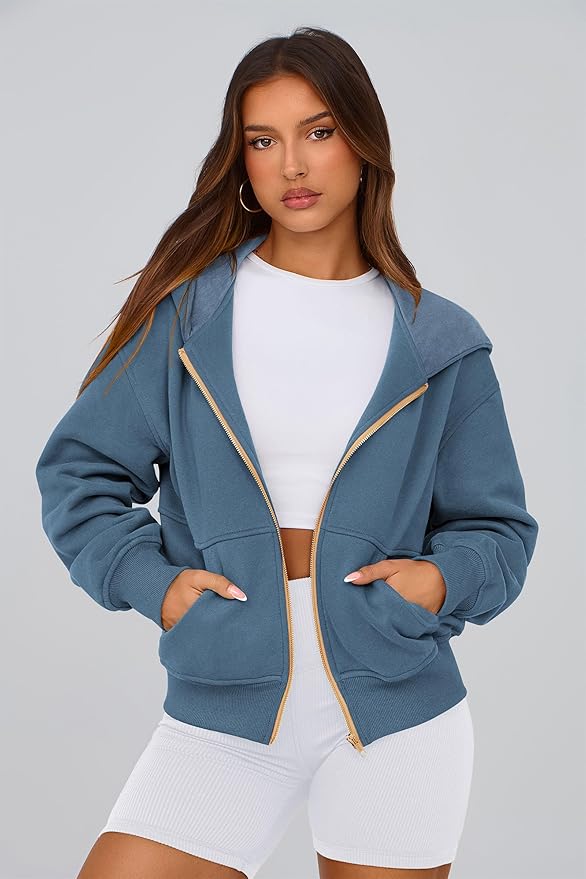 PRETTYGARDEN Hoodies for Women Sweatshirt Zip Up Hoodie Fall Fashion 2026 Trendy Long Sleeve Jackets Winter Clothing Outfits