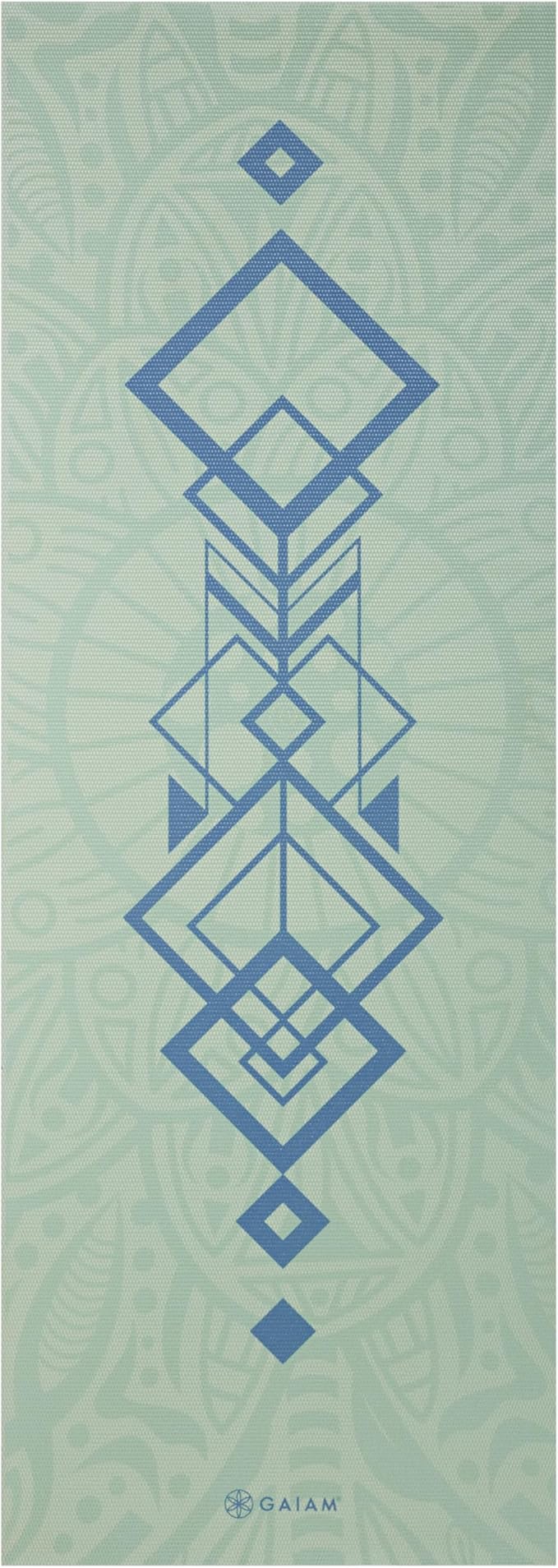 Gaiam Print Yoga Mat, Non Slip Exercise & Fitness Mat for All Types of Yoga, Pilates & Floor Exercises