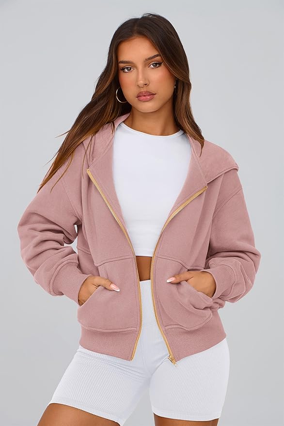 PRETTYGARDEN Hoodies for Women Sweatshirt Zip Up Hoodie Fall Fashion 2026 Trendy Long Sleeve Jackets Winter Clothing Outfits
