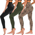 TNNZEET 3 Pack Leggings for Women - Black Tummy Control High Waisted Soft Yoga Pants for Workout Gym Running with Pockets
