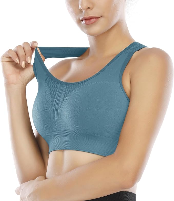 Heathyoga High Impact Sports Bras for Women High Support Padded Sports Bra Pack Racerback Bras for Women Workout Bra Sets