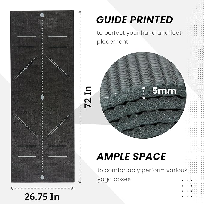 𝗘𝘃𝗲𝗿𝘆𝗱𝗮𝘆 𝗬𝗼𝗴𝗮 Mat Premium Edition, Non-Slip Exercise & Fitness Mat - Eco-Friendly, Anti-Tear, 3-5mm Thickness for Yoga, Pilates & Floor Workouts