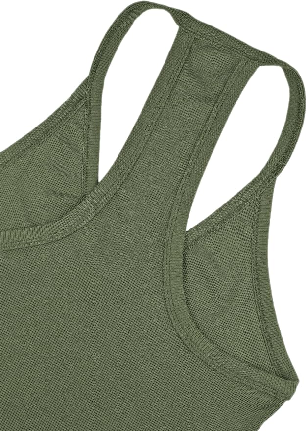 iGENJUN Workout Tops for Women Racerback Basic Tank Summer 2026 Camisole V Neck Slim Fit Ribbed Sleeveless