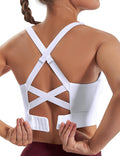 Ewedoos High Support Sports Bras for Women Adjustbale Supportive High Impact Sports Bra Push Up Workout Running Bras