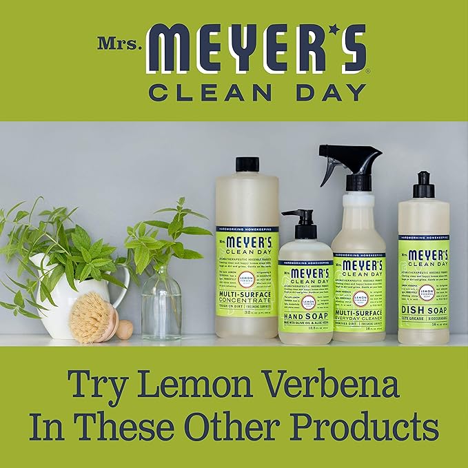 Mrs. Meyer's Air Freshener, Lemon Verbena, Spray | Non-Aerosol | Essential Oils | 8 fl. oz | Pack of 2