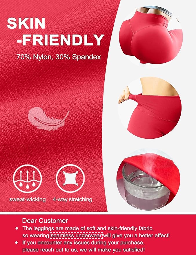 Olmlmt No Front Seam Workout Leggings for Women Tummy Control Butt Lifting Leggings Buttery Soft Gym Yoga Pants