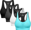 Racerback Sports Bras for Women with Pads - High Impact Athletic Tank Tops for Yoga and Workout Brassieres Bra