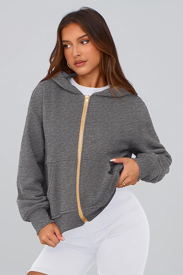 PRETTYGARDEN Hoodies for Women Sweatshirt Zip Up Hoodie Fall Fashion 2026 Trendy Long Sleeve Jackets Winter Clothing Outfits
