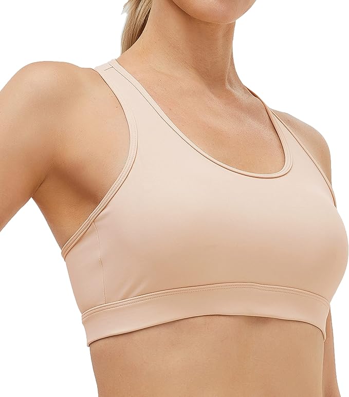 Oalka Women's Racerback Sports Fitness Support Workout Running Bras