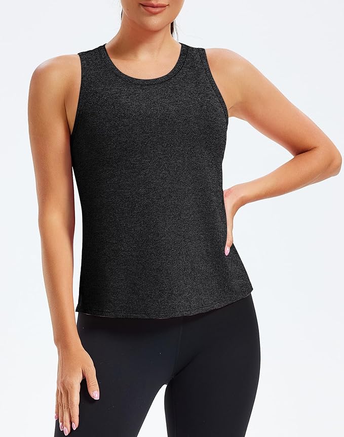 Alaroo Womens Workout Tank Tops Sleeveless Short Shirts for Sport Athletic Yoga Running Gym Loose Crop 2026
