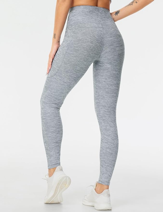 THE GYM PEOPLE Thick High Waist Yoga Pants with Pockets, Tummy Control Workout Running Yoga Leggings for Women