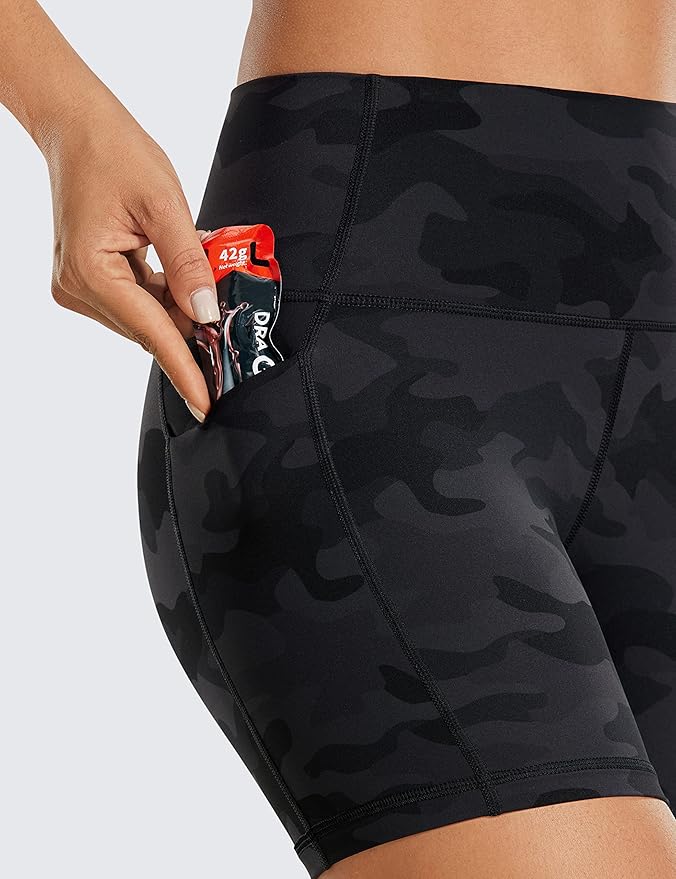 CRZ YOGA Women's Hugged Feeling Compression Leggings - Thick High Waisted Workout Leggings 25"