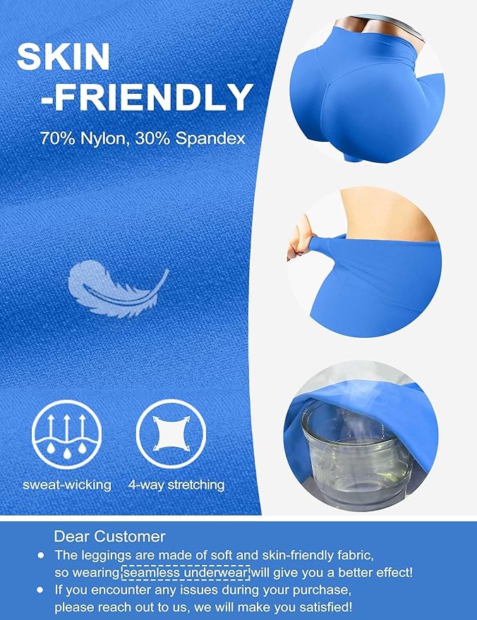 Olmlmt No Front Seam Workout Leggings for Women Tummy Control Butt Lifting Leggings Buttery Soft Gym Yoga Pants