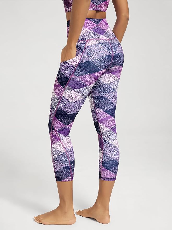 ODODOS Women's High Waisted Yoga Leggings with Pockets, Tummy Control Non See Through Workout Athletic Running Yoga Pants