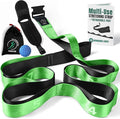 Stretch Strap with Loops Physical Therapy - Full Body Exercise Straps for Stretching with Detachable Foot - Leg & Calf Stretcher for Plantar Fasciitis, Physical Therapy, Pain Relief, and Flexibility