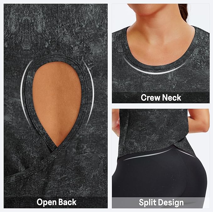 Alaroo Womens Workout Tank Tops Sleeveless Short Shirts for Sport Athletic Yoga Running Gym Loose Crop 2026