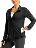Soothfeel Women's UPF 50+ Lightweight Athletic Jackets Sun Protection Zip Up Long Sleeve Shirts Hiking Workout Outdoor Pocket