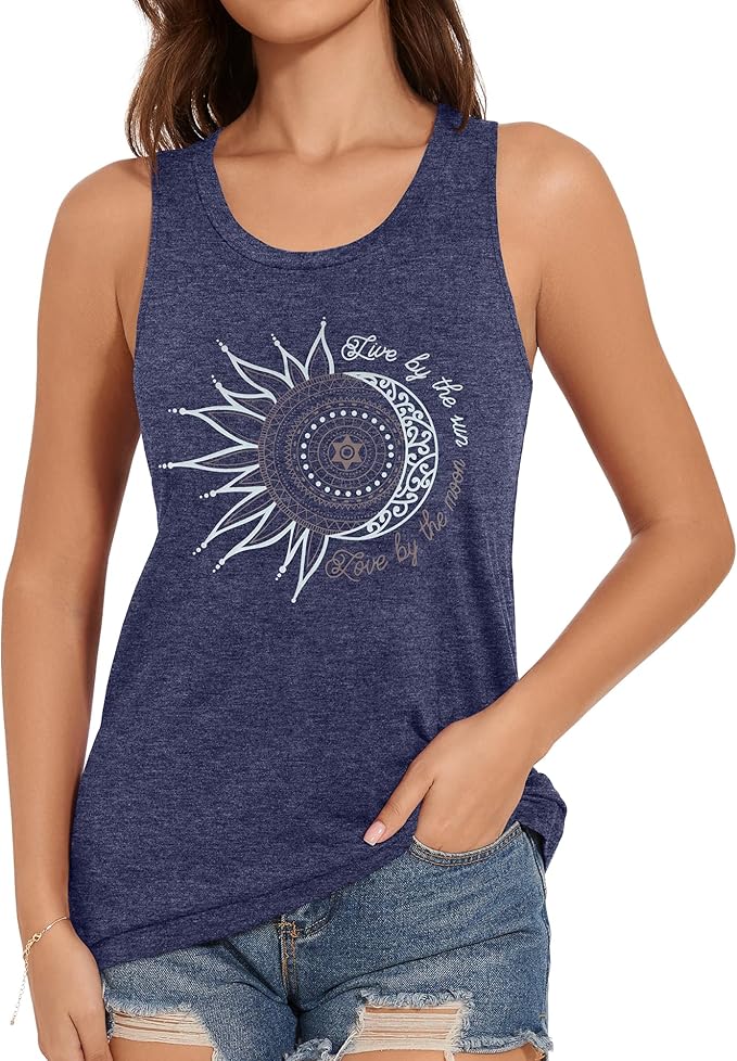 JILUVIN Tank Tops for Women Racerback Summer Sleeveless Casual Graphic Basic Top Shirts 2026