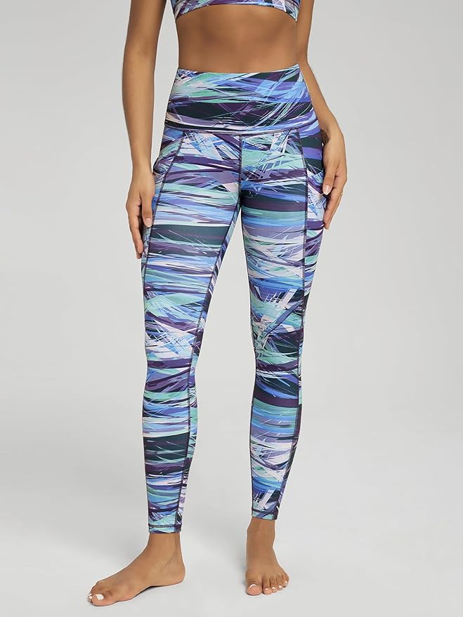 ODODOS Women's High Waisted Yoga Leggings with Pockets, Tummy Control Non See Through Workout Athletic Running Yoga Pants