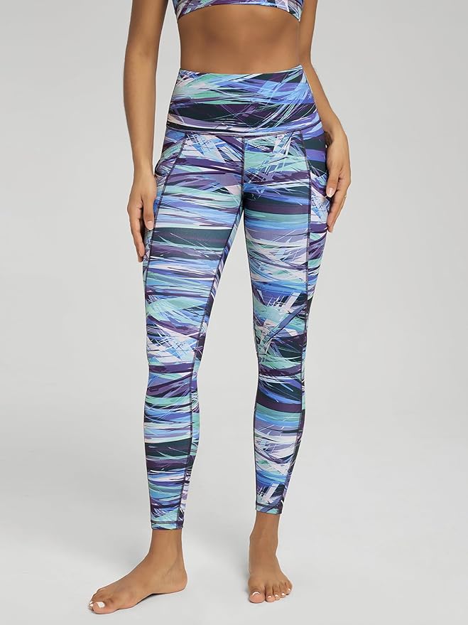 ODODOS Women's High Waisted Yoga Leggings with Pockets, Tummy Control Non See Through Workout Athletic Running Yoga Pants